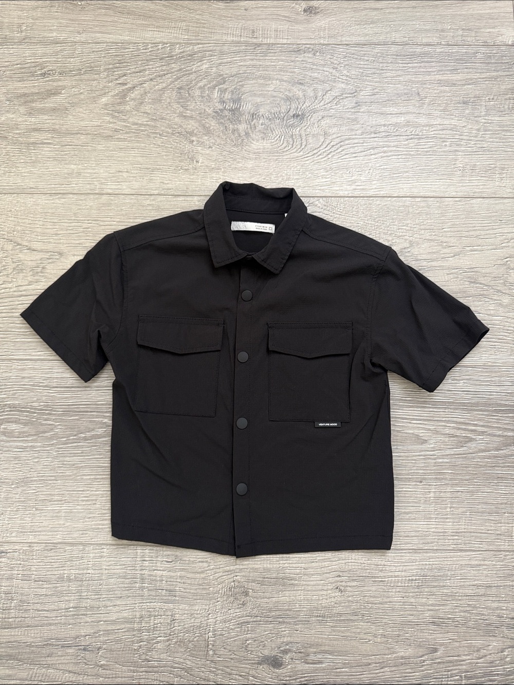 Zara Short-Sleeve Button Down Utility Kids Shirt